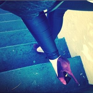 Prada Burgandy Suede Pumps